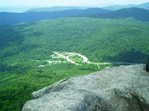 Appalachian Trail View of Thorton Gap, The Pinnacle, Shenandoah