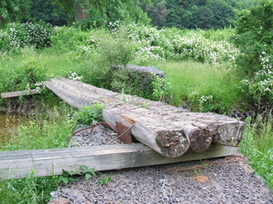 Appalachian Trail Almost washed out bridge