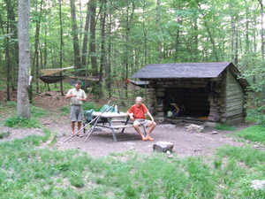 Appalachian Trail Gary & Jamie at Brink Road Shelter