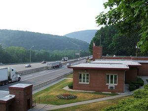 Appalachian Trail North end of the Delaware Water Gap bridge.  I-80