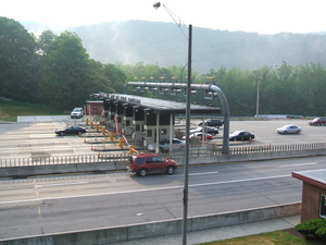 Appalachian Trail North end of the Delaware Water Gap bridge.  I-80