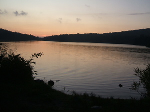 Appalachian Trail Stratton Pond, Sun has set
