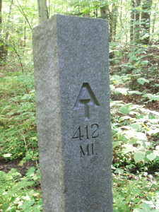 Appalachian Trail Monument - AT 412 miles (to Mount Katadin)