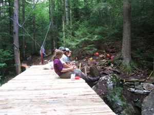 Appalachian Trail New bridge, I was the first hiker to cross.