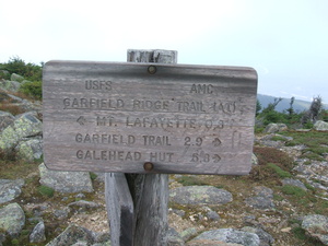 Appalachian Trail Map 3, Mt Lafayette, 5.8 miles to Galehead Hut