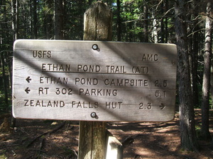 Appalachian Trail Ethan Pond Trail (AT) Route 302 6.1 miles