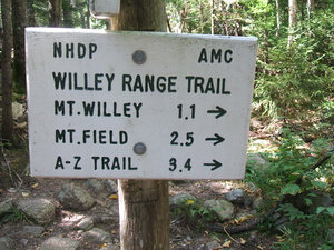 Appalachian Trail Willey Range Trail, A-Z Trail 3.4 miles