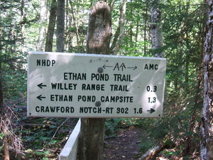 Appalachian Trail Ethan Pond Trail (AT), Ethan Pond Campsite back 1.3 mile