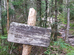 Appalachian Trail Webster Cliff Trail, Mizpah Hut 200 feet