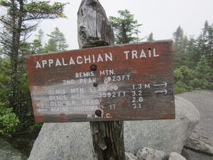 Appalachian Trail Bemis Mountain 2ed Peak - Elevation 2923 feet