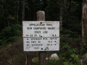 Appalachian Trail New Hampshire - Maine state line