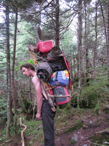 Appalachian Trail Trail Maintenance Worker with HEAVY pack