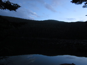 Appalachian Trail Speck Pond at sunset