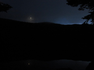 Appalachian Trail Speck Pond at late sunset