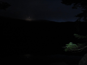 Appalachian Trail Speck Pond at night