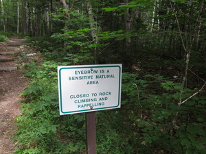 Appalachian Trail Eyebrow is a Sensitive Natutal Area