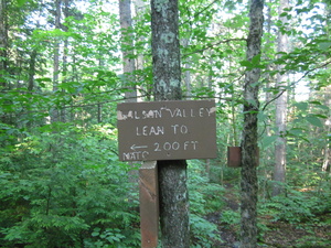 Appalachian Trail Sign to Wilson Vally Lean-to