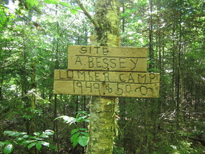 Appalachian Trail Lumber Camp sign