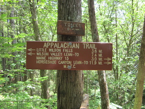 Appalachian Trail Leeman Brook Lean-to sign