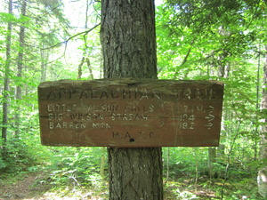 Appalachian Trail Sign at Spectacle Pond