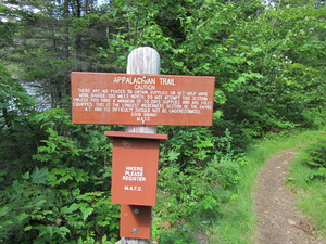 Appalachian Trail 100 Mile Wilderness warning sign 