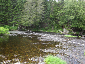 Appalachian Trail Ford of the West Branch Piscataquis River with rope