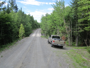 Appalachian Trail Unexpected road.  Not on map.