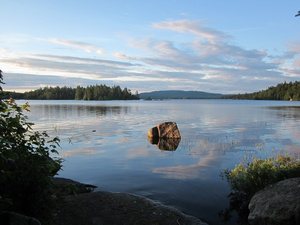 Appalachian Trail Bald Mountain Pond near sunrise