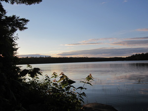 Appalachian Trail Bald Mountain Pond near sunrise