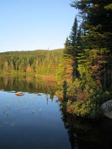 Appalachian Trail Bald Mountain Pond near sunrise