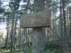 Appalachian Trail South Moxie Bald bypass trail sign