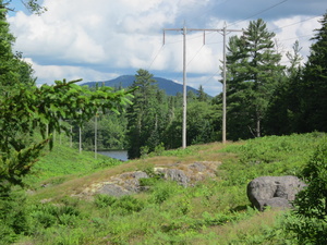 Appalachian Trail Powerline North crossing, Moxie Pond in background