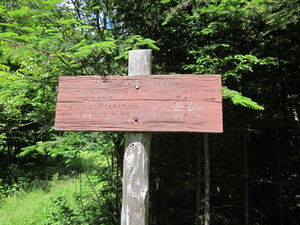 Appalachian Trail Sign at Pleasant Pond Lean-to trail