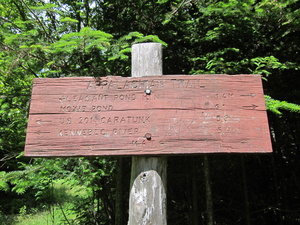 Appalachian Trail Sign at Pleasant Pond Lean-to trail