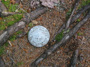 Appalachian Trail AT Trail survey marker