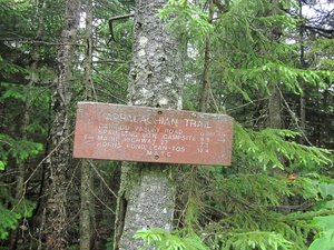 Appalachian Trail Crocker Cirque Campsite sign