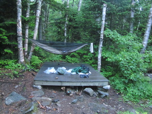 Appalachian Trail My Crocker Cirque Campsite hammock site