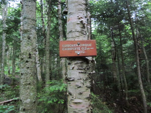 Appalachian Trail Crocker Cirque Campsitesign