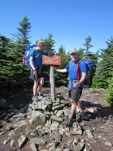 Appalachian Trail Two hikers on North Crocker Mountain