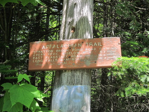 Appalachian Trail Northbound sign at ME27