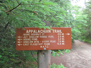 Appalachian Trail Sign at Stratton Brook Pond Road