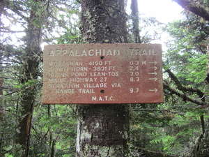 Appalachian Trail Fire Warden Trail sign