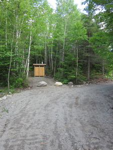 Appalachian Trail Outhouse near AT at East Flagstaff Road parking/camping area.