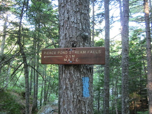 Appalachian Trail Pierce Pond Stream Falls side trail