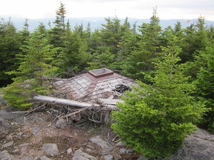 Appalachian Trail Remains of tower on Barren Mountain