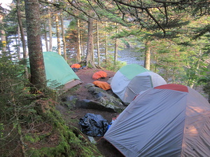 Appalachian Trail Cloud Pond tents