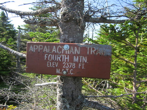 Appalachian Trail Fourth Mountain Elevation 2378 feet 