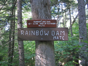 Appalachian Trail Side trail to Rainbow Lake Dam